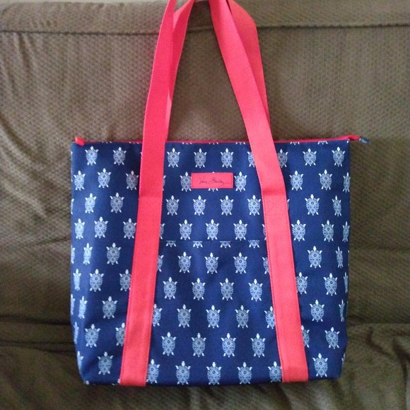 ❤️VERA BRADLEY SEA TURTLES PATTERN Cooler Tote Shopper Bag Purse